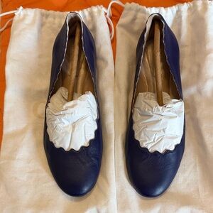 Chloe soft leather Elegant Blue Women's Shoes